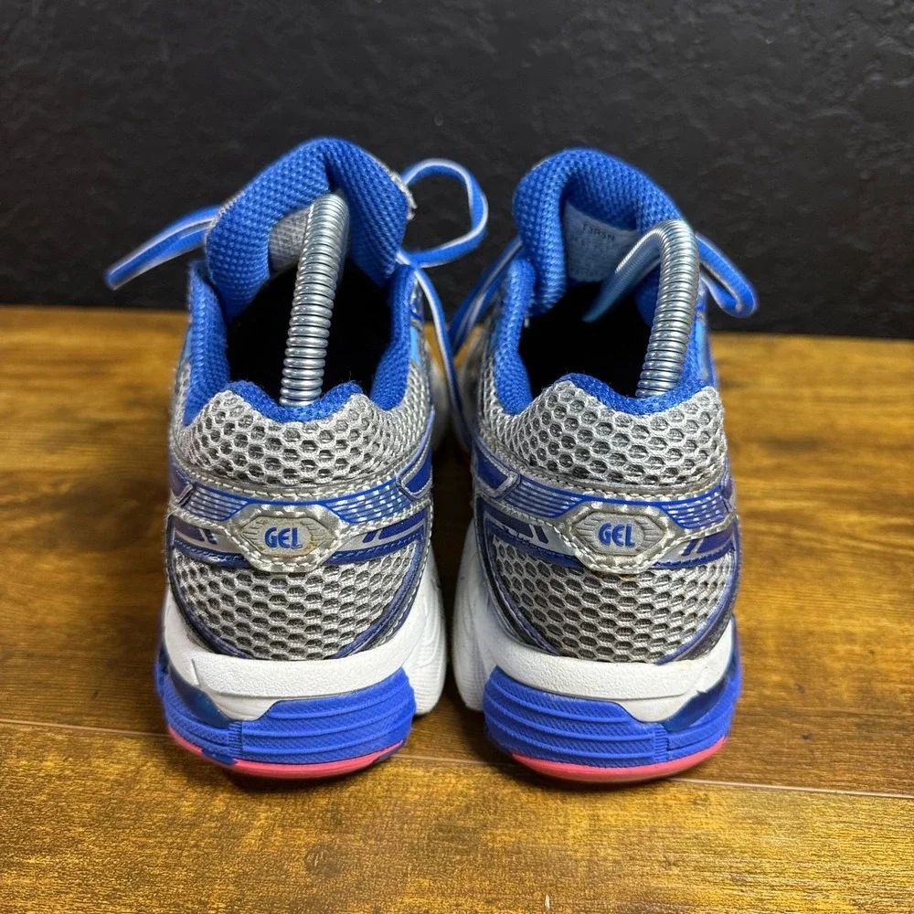 Asics GT-1000 2 T3R5N Silver Blue Mesh Running Shoes Womens 7.5